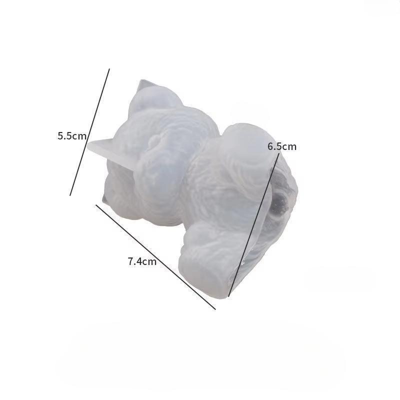 NEW 3D Animal Soap Resin Craft Plaster Making Kit Handmade Ice Cube Mold Home Decor Gift Diy Smiling Teddy