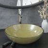 VidaXL Bathroom Sink with Faucet and Push-Button Drain Countertop Washbasin Toilet Hand Basin Sink of 3098459