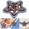 Rhinestone Embellished Star Beaded Applique 2 Pcs Set Embroidered Clothing Patch  For DIY Crafts
