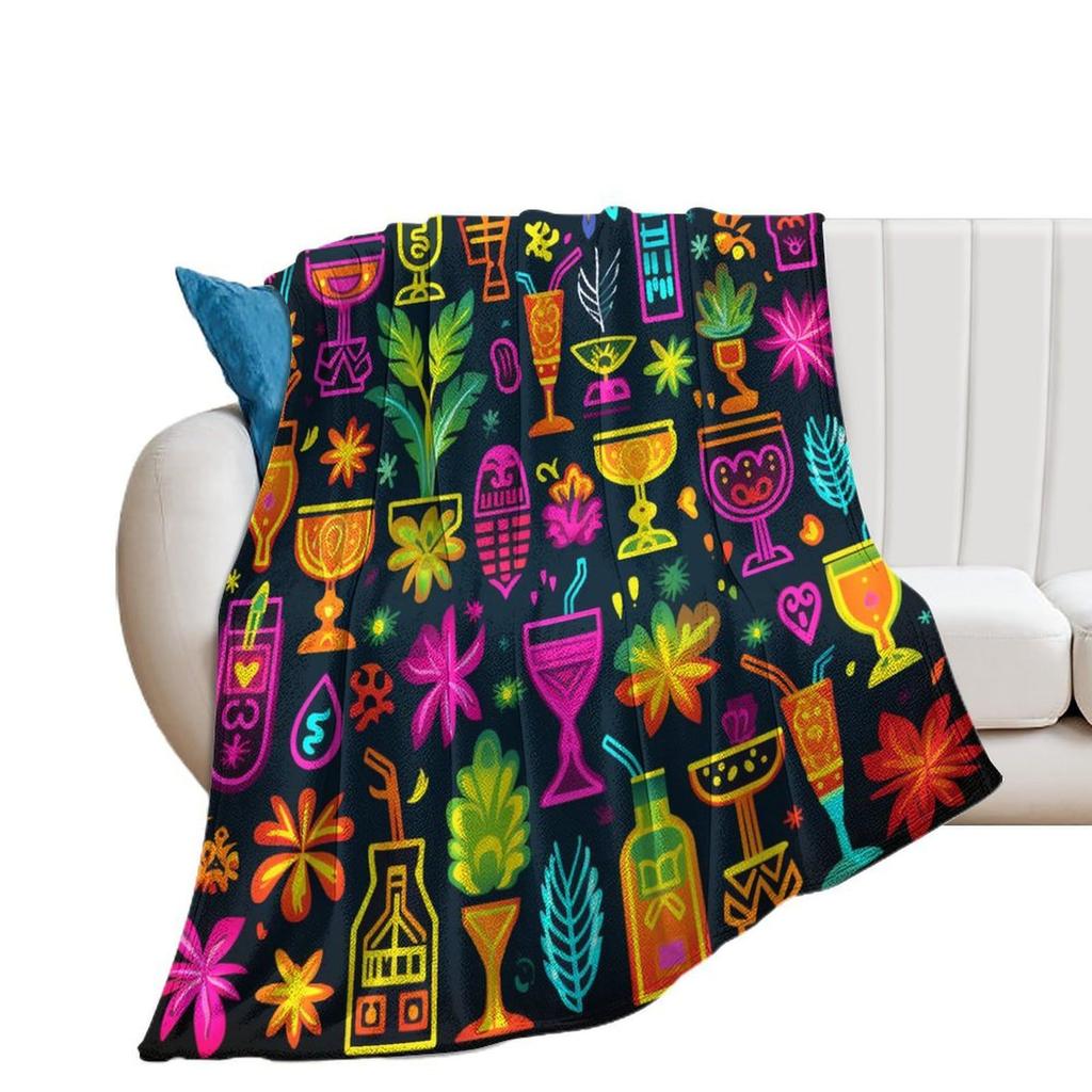 Vintage Tribal Bohemian Flannel Blanket Holiday Gifts Bedding Living Room Sofa Lazy Blanket