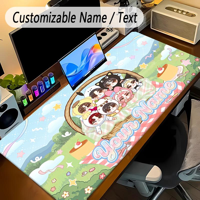 Large Mouse PadENHYPEN Custom Name Text Personalized Desk Mat Non Slip Gaming Pad