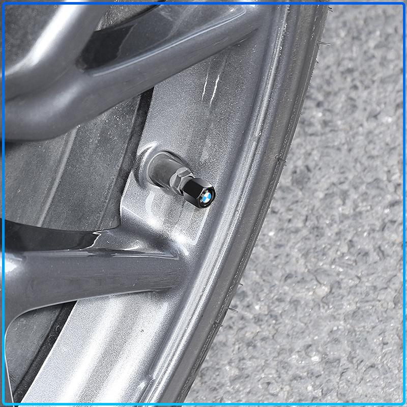 Fashion Car Tire Valve Caps with Car Badge Keyring Keychain Set For BMW M Performance 1 3 5 7 Series M3 M4 M5 M6 X1 X3 X5 X6 X7 E30 E34 E36 E39 E4