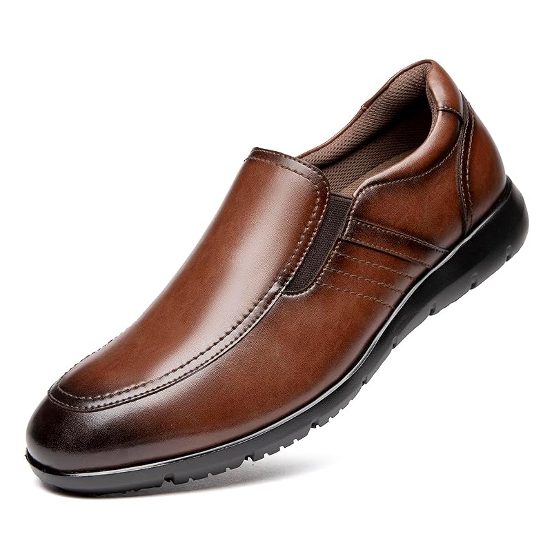 

[Poerkan] loafers slip-ons I can run business shoes men s sneakers Can be worn while standing leather shoes bacteriostatic deodorant Easy to walk