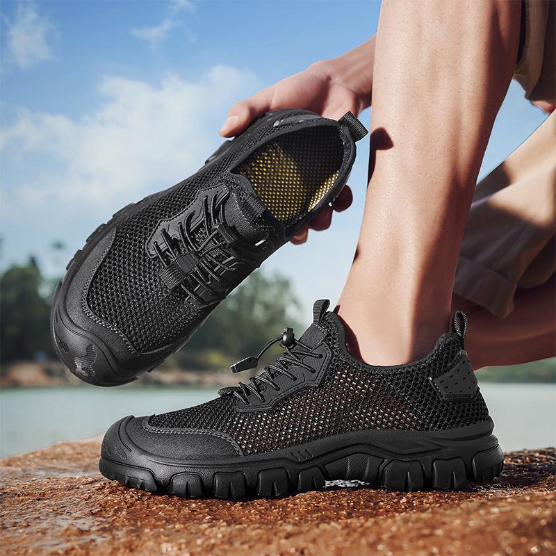 Outdoor Mens Casual Shoes Comfortable Summer Beach Shoes Business Soft Mesh Shoes Sandals Leisure Walk Male Sneaker Mens Loafers