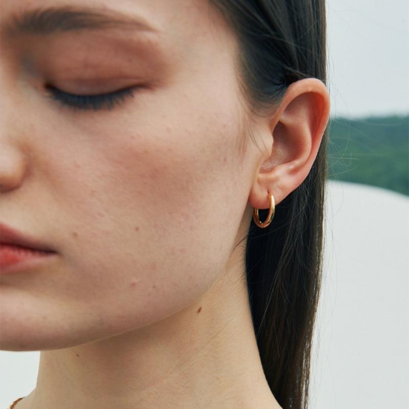 VERTE Basic Earring  Gold Ver.  2 Size    deux.silVer.131