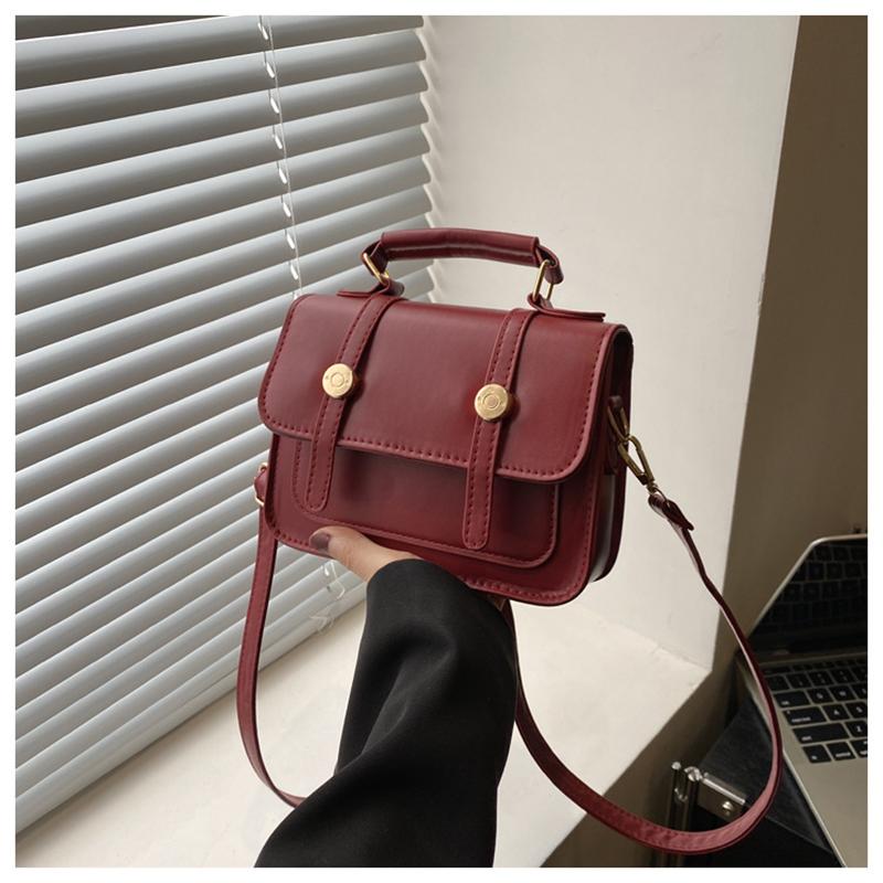 Mini crossbody červená kabelka pro ženy retro textura všestranná jednoduchá trendy ležérní kyvadlo nakupování přenosné tašky přes rameno