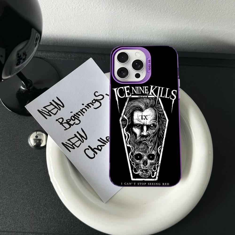 Ice Nine Kills Band Phone Case Color Silver Shell For iPhone 17 16 15 14 13 12 11 Pro Max Plus