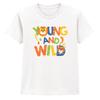 Young And Wild Safari Animals Kids T-Shirt Boys Girls Animal Theme Tee