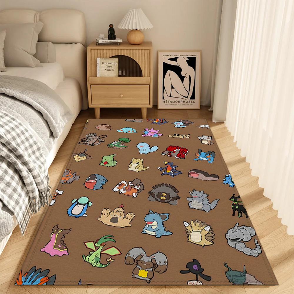 Fashion Entrance Mat Living Room Rugs Decoration P-Pokemon Super Absorbent Bathroom Rug Floor Mats Bedroom Carpet for Kitchen