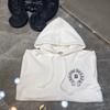 8081 CHROME HEARTS 2025 Nová jarná a jesenná nadrozmerná tenká mikina s kapucňou s logom v klasickom štýle pre páry