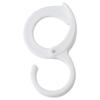 S-Shaped No-Drill Kitchen & Bathroom Hook - Plastic White Cabinet Hanger