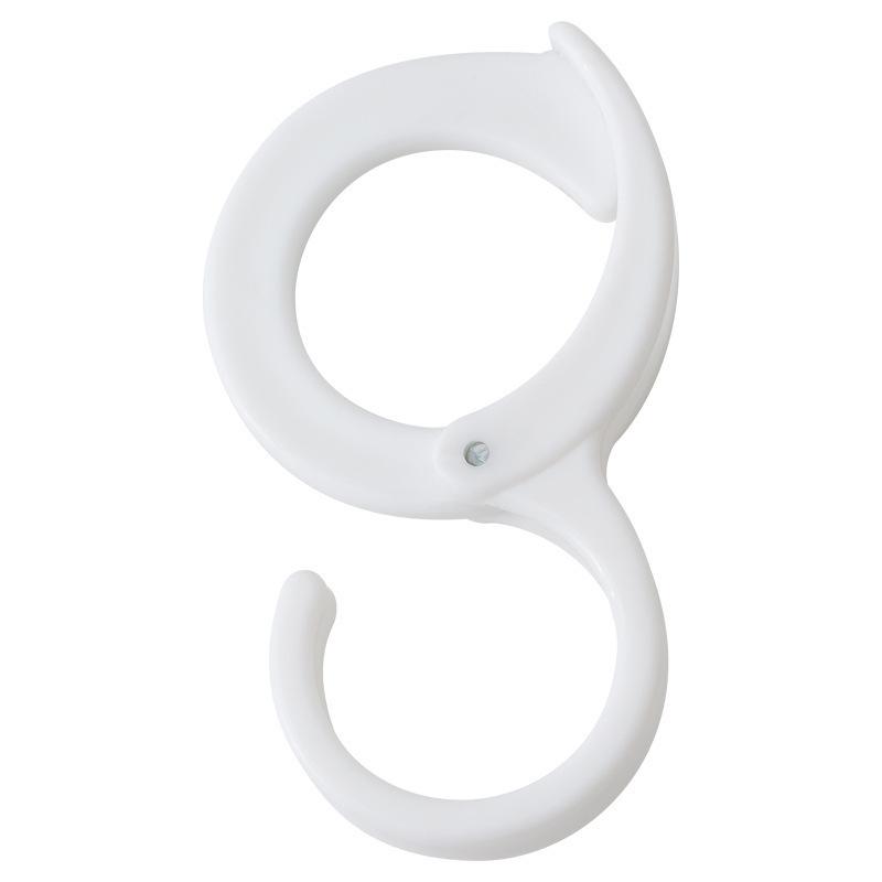 S-Shaped No-Drill Kitchen & Bathroom Hook - Plastic White Cabinet Hanger