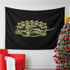 Dinosaur Logo with Basketball Design Pattern Wall Hanging Tapestry Decorative Tapestry Home Decor for Bedroom and Living Room
