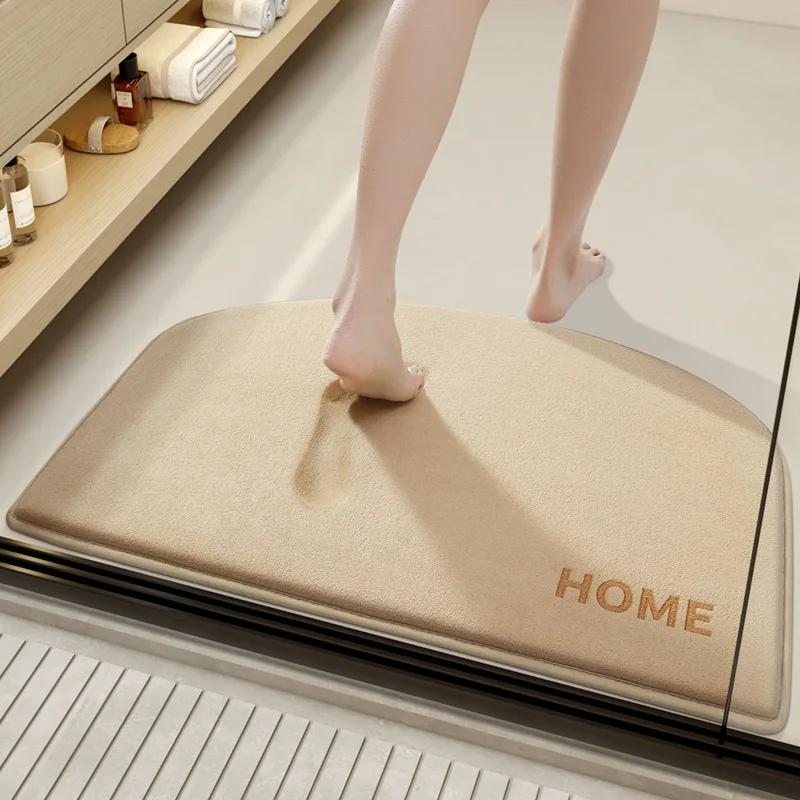 Memory Foam Bath Mat Quick-Dry Bathroom Rug, Non-Slip Water-Absorbing, Soft Solid Color Floor Mats for Bathroom Essentials