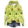 Women's Hooded Long Sleeve Christmas Printed Flannel Top Hooded Sweatshirt