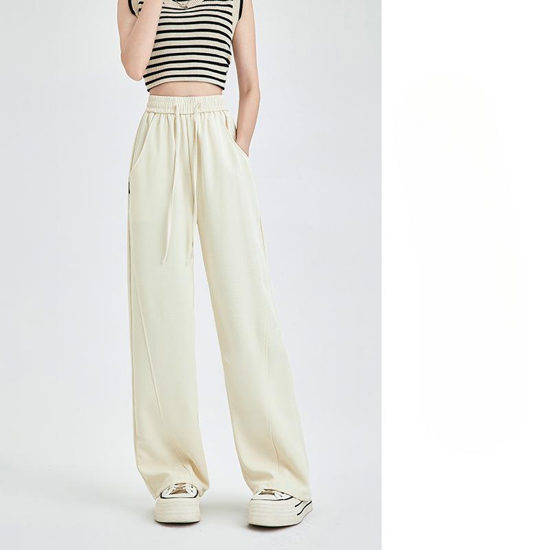 Narrow Version Suit Wide-leg Pants for Women In Summer Ice Silk Sunscreen Pants Banana Pants Small Pants Women Casual Pants