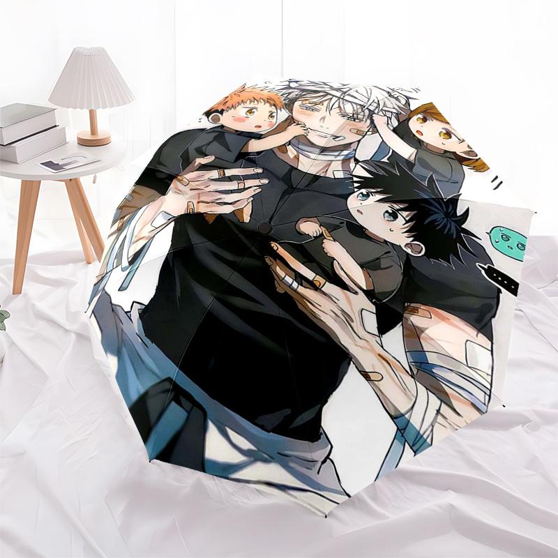 

1pc Black Clover s Asta & Friends Outdoor Umbrella - Automatic Opening/Closing, Portable 3-Fold Design, 8-Rib Iron Frame - Perfect Gift for Fans, Trav