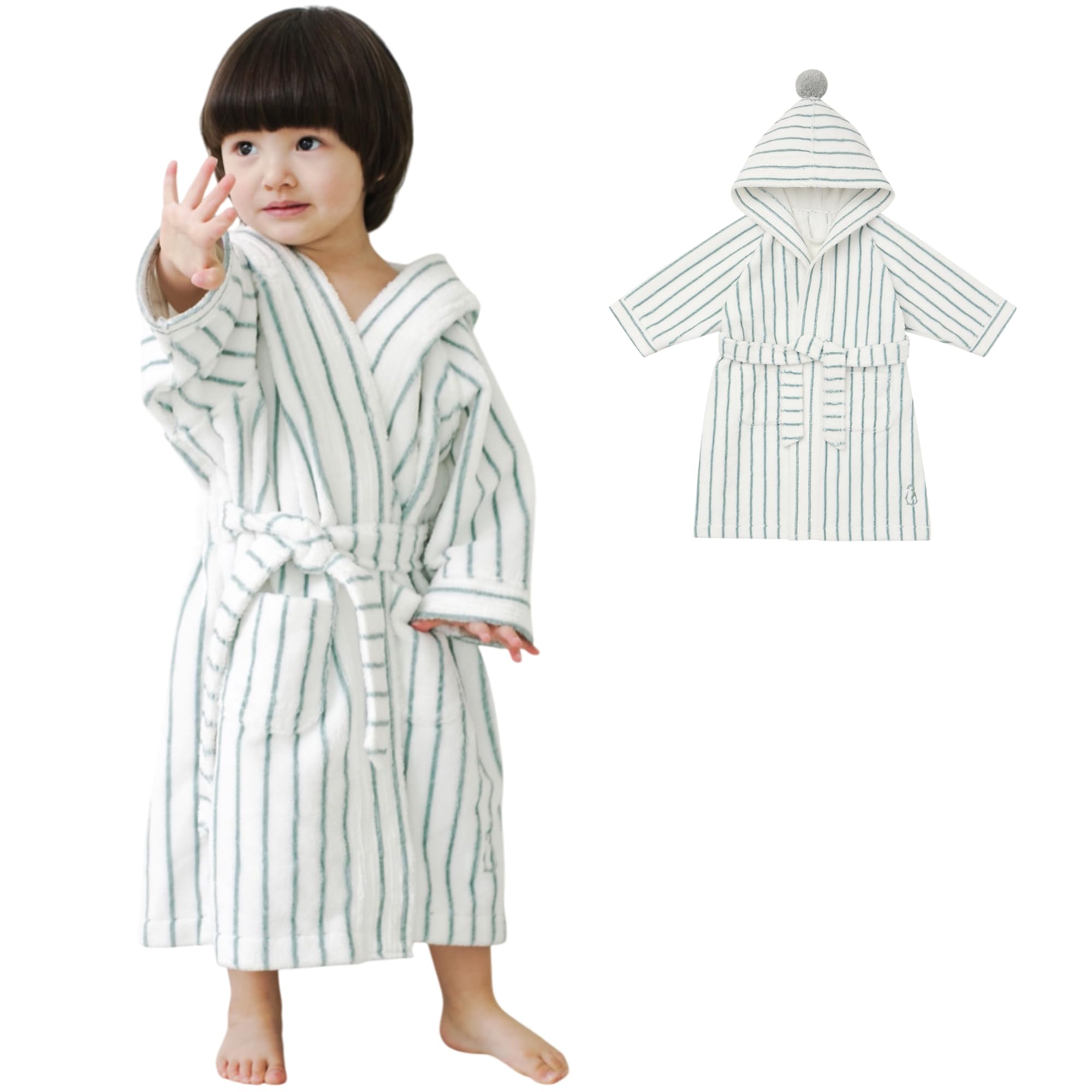 

Konny Kids Предотвращает попадание воды в глаза при купании для детей Зеленый [Konny] Халат, Сертифицировано Oeko-Tex, Холодный, Мягкий, Впитывающий, Полотенце, Ванна, Бассейн,