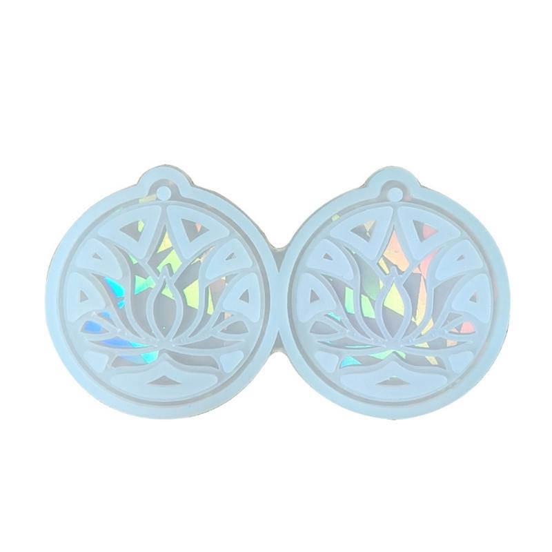 Versatile Resin Casting Mold Holographic Pendant Mold Lotusflower Shaped DIY Jewelry Making Molds for Creating Jewelry