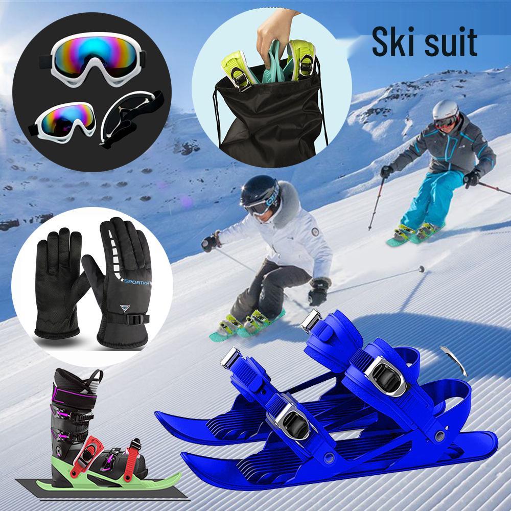 Mini Outdoor Ski Shoes & Long Snow Walking Skis: Short and Long Snowshoes for Wilderness