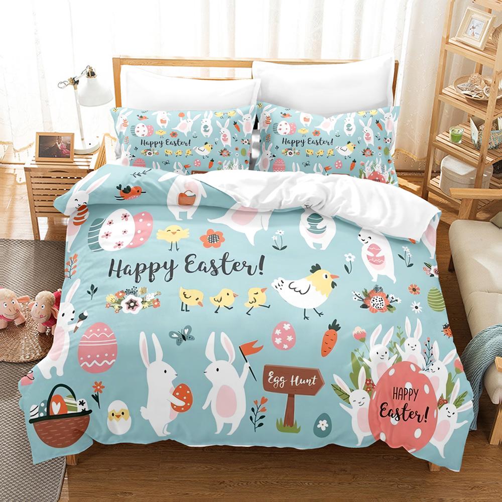 Flower Deer Bedding Sets Cartoon Animal Kid‘s Duvet Cover Boys Girls Cute King Quilt Cover Bedroom Bed Set Queen Bedding Set