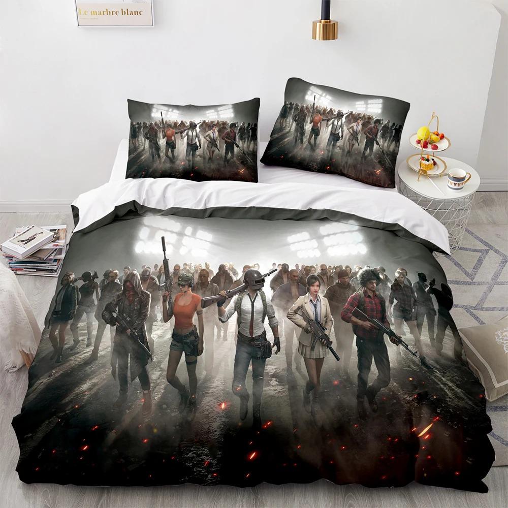 Comforter Pubg Bedding Set Single Twin Full Queen King Size Game Pubg Bed Set Aldult Kid Bedroom S 3D Print Men Women 034