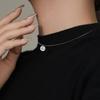 S925 Silver Fishing Line Chain 6mm 8mm Solitaire Fishline Choker Zircon Pendant Necklace  Party