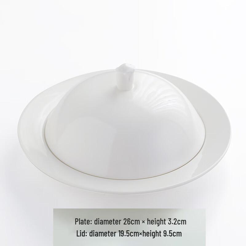 Gold-Rimmed Ceramic Individual Warming Stew Bowl