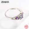 925 Sterling Silber Herz Zirkon Ring für Damen Mode Schmuck Accessoires Geschenk