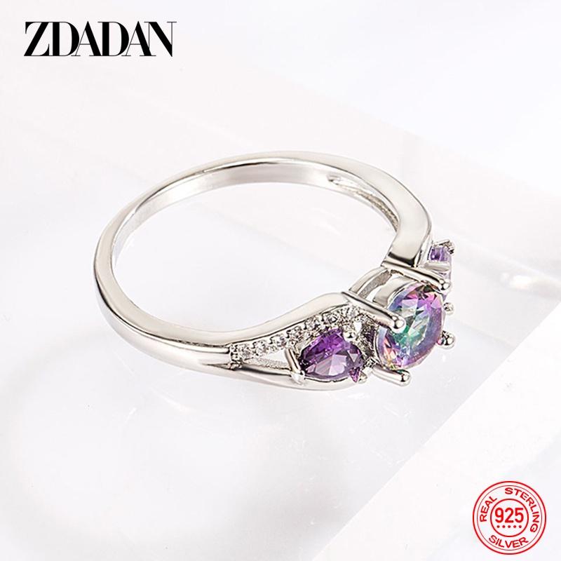 925 Sterling Silber Herz Zirkon Ring für Damen Mode Schmuck Accessoires Geschenk