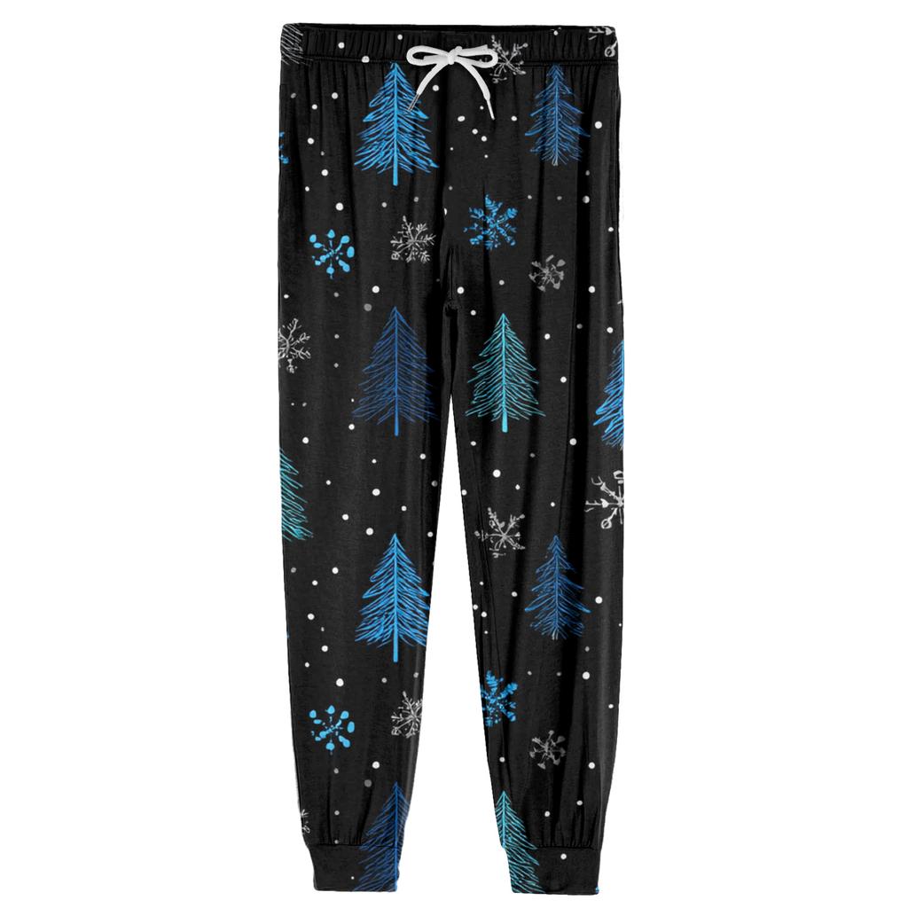 Herre Snøring Lomme Mansjett Fritidsbukser Hjem Sovebukser