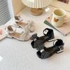 Girls Sandals Soft Sole Non-slip Kids Princess Shoes Shiny Sequins Big Bows 2025 Summer New Girls Dress Shoes Dance for Wedding
