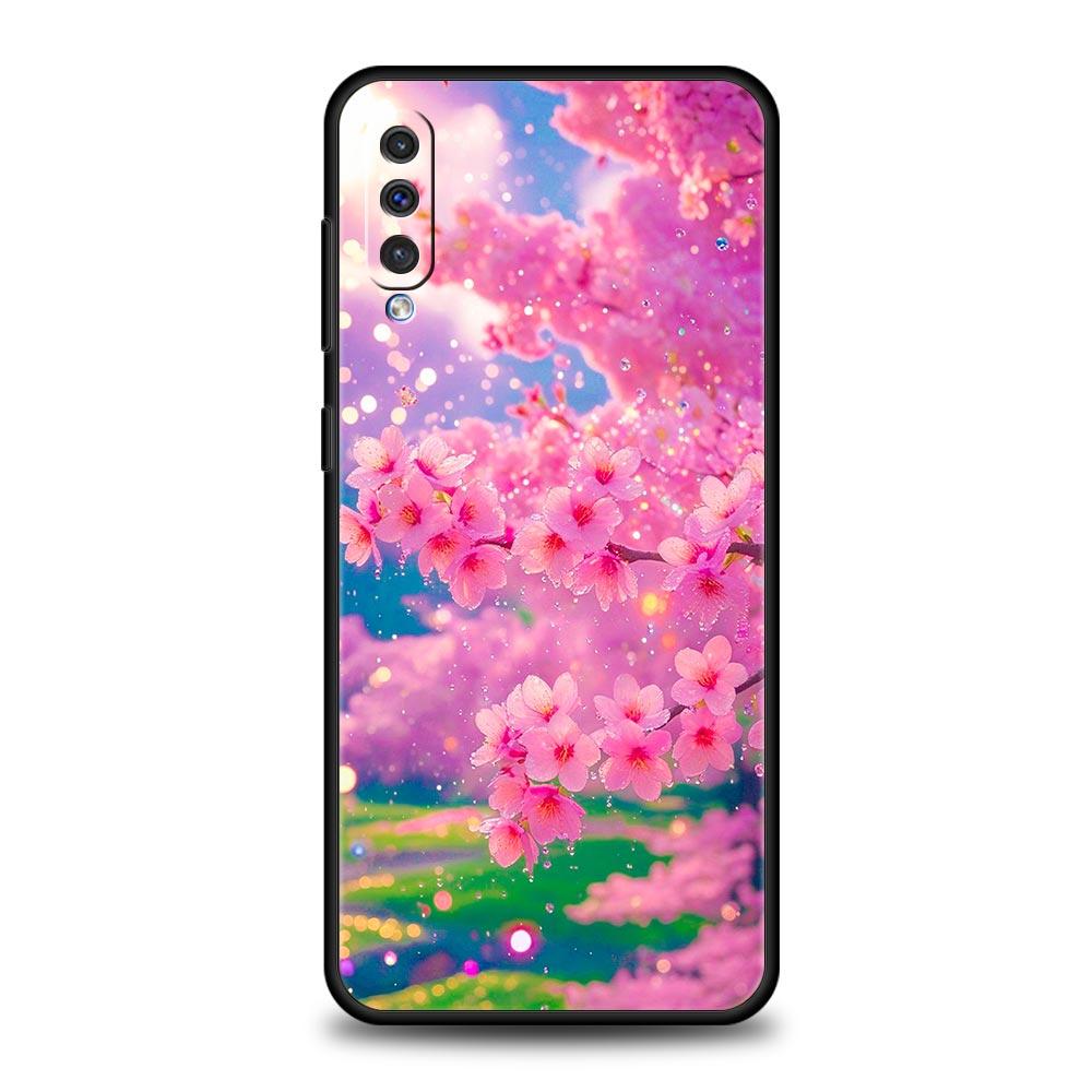 Korean Flower Phone Case for Samsung Galaxy A56 A36 A26 A16 A34 A24 A42 A22 A20 A12 A40 A30 A10 5G Soft TPU Cover Shell Fundas