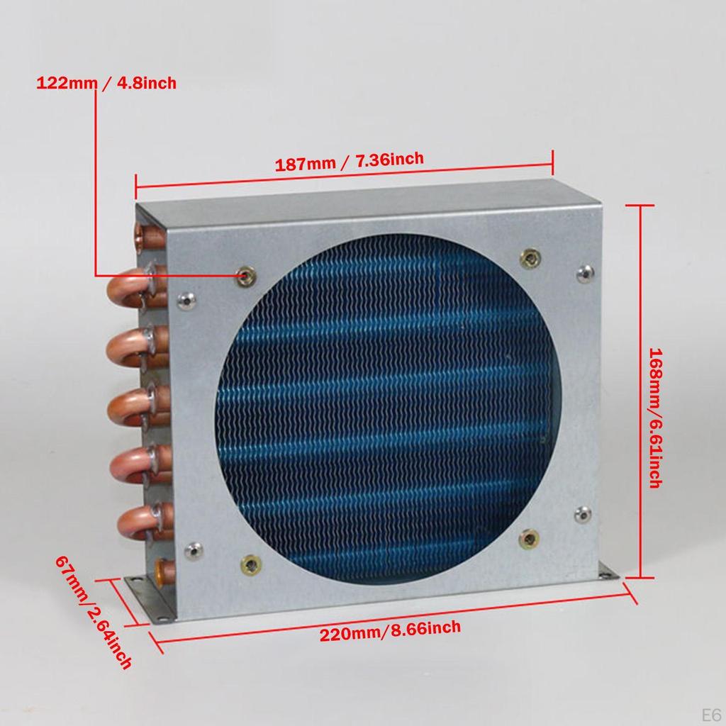 Kondensator for Kjøleskap Kompakt Aluminiumsfinn Liten Luftkjølt Radiator Vannkjøling