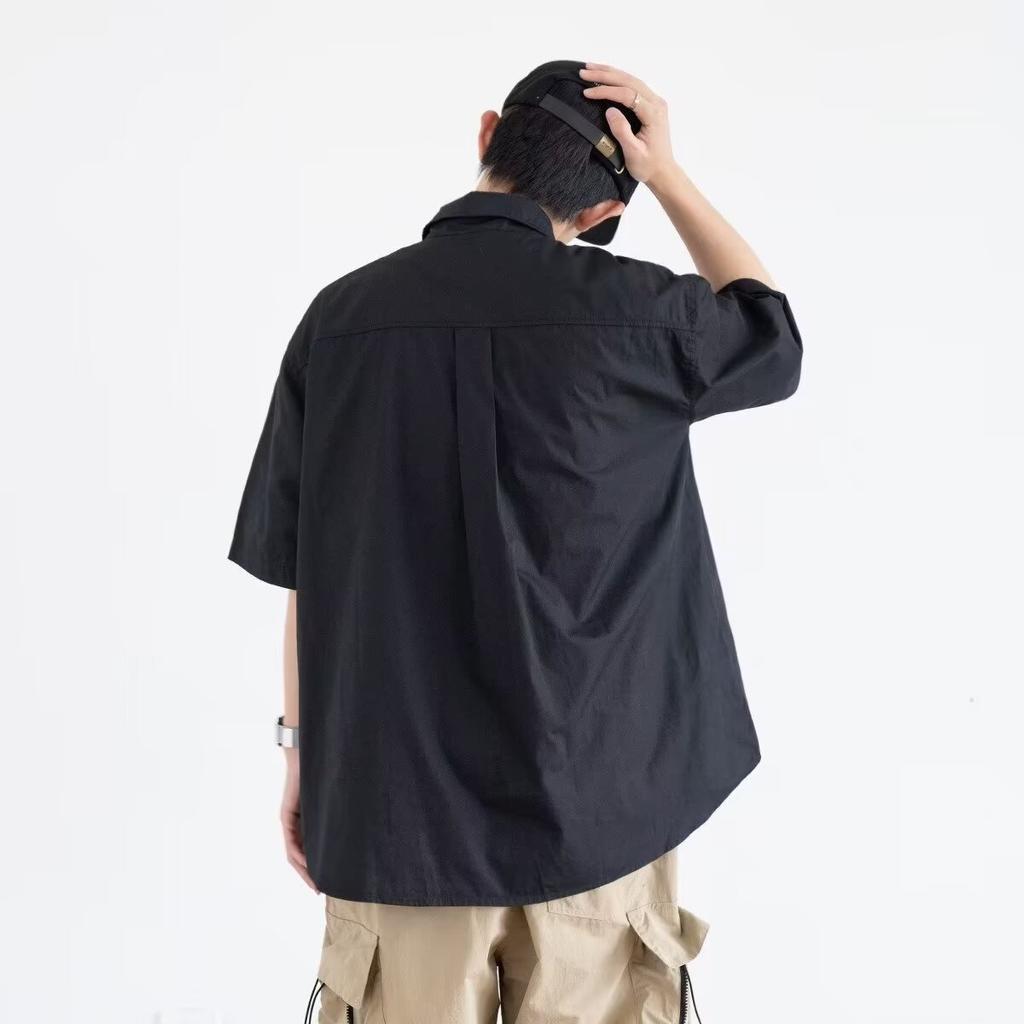 Retro košile Pánský letní outfit Hong Kongský styl Studentský volný a niche design Zábavný nový pánský top pro venkovní nošení 2024