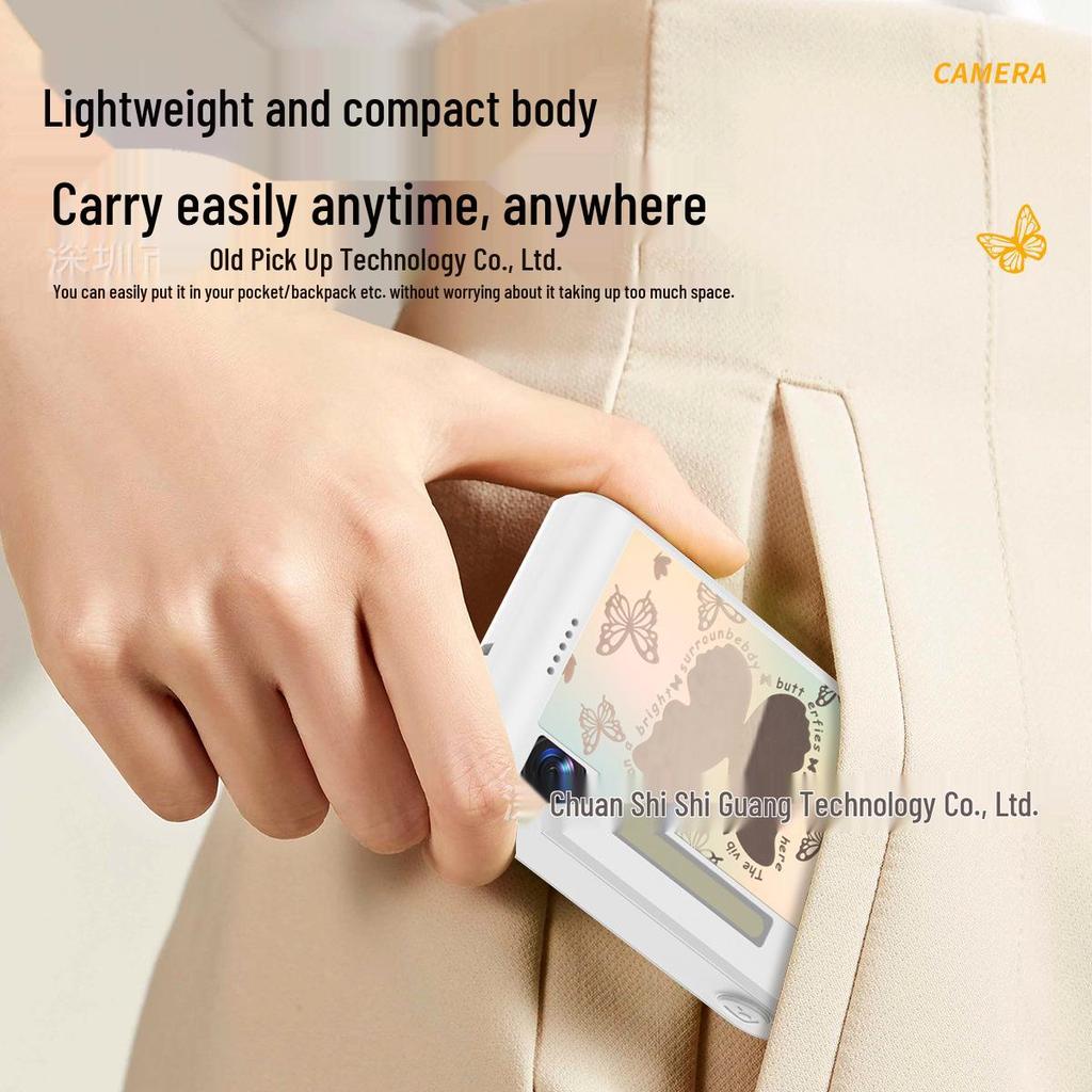 HD Portable Cartoon Camera for Students and Vloggers