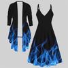 3D  Printed  Set Dress Coat ,  Single Color, Diverse Shapes Fashion Print,suitable for Various Scene Fashion Styles