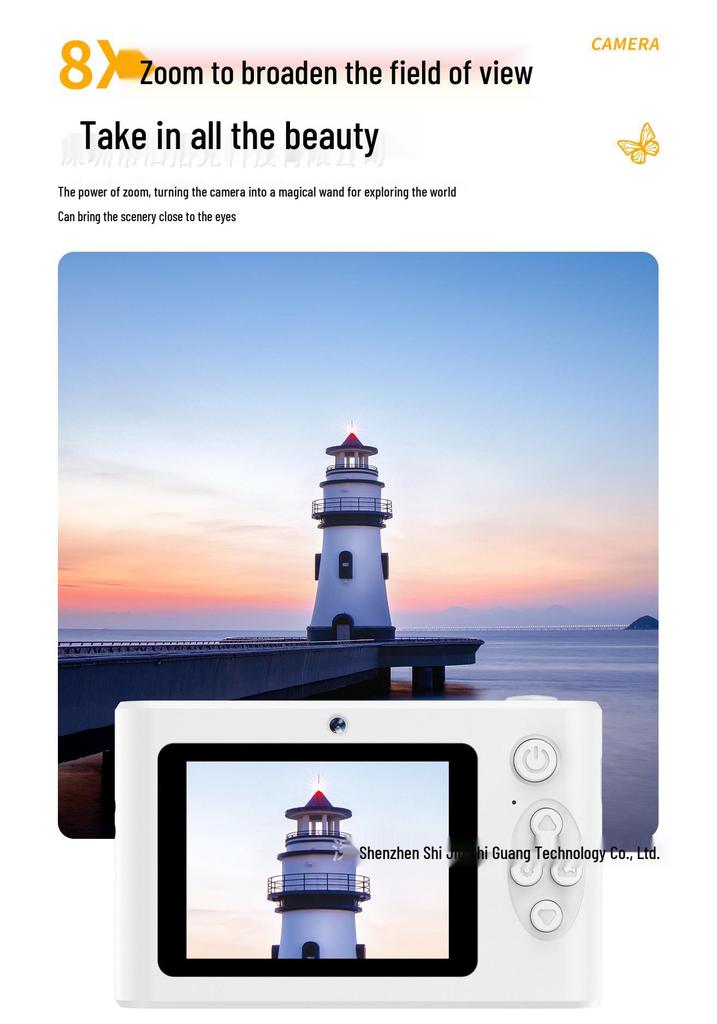 HD Portable Cartoon Camera for Students and Vloggers