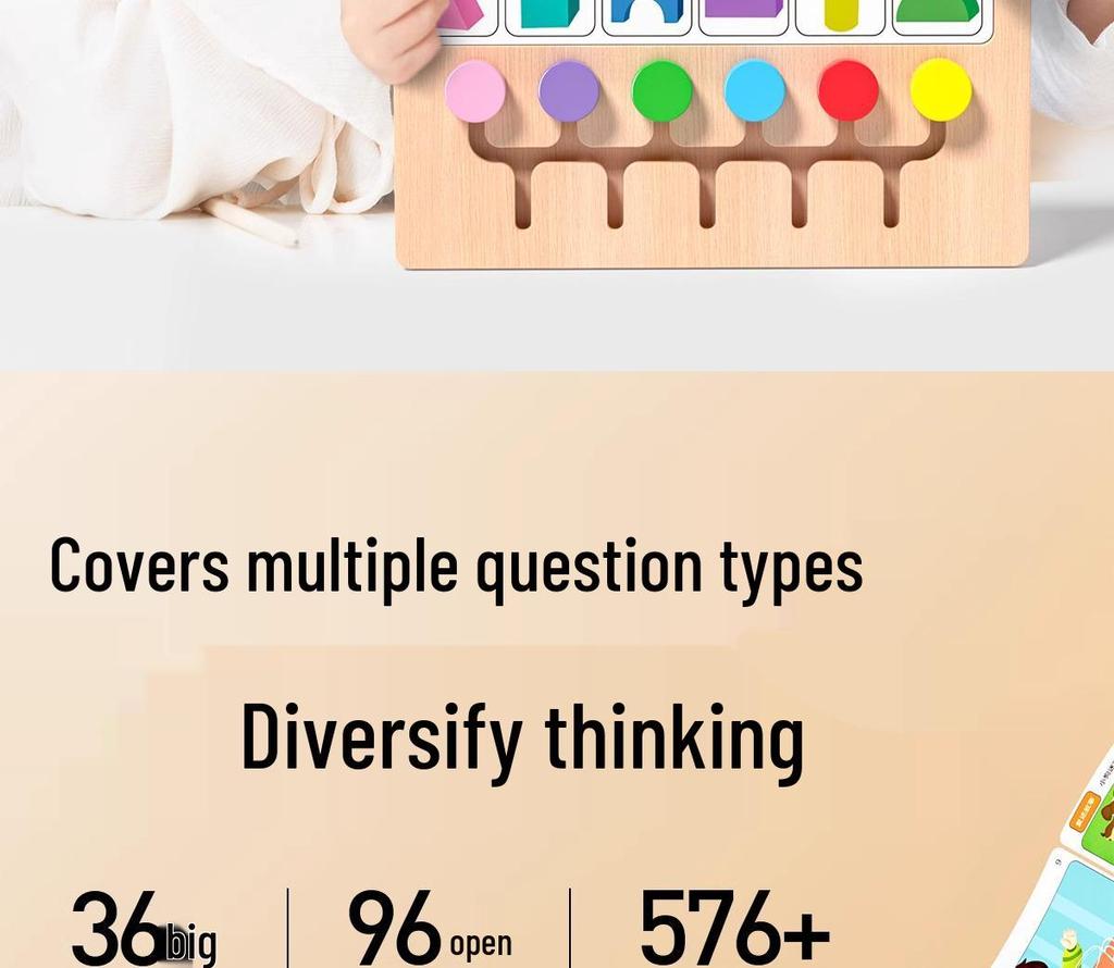 Children's Wooden Logic Training Set for Early Brain Development