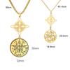 1/32*35CM Witch Knot Pentagram Tetragrammaton Necklace Stainless Steel Amulet Jewelry for Men Women