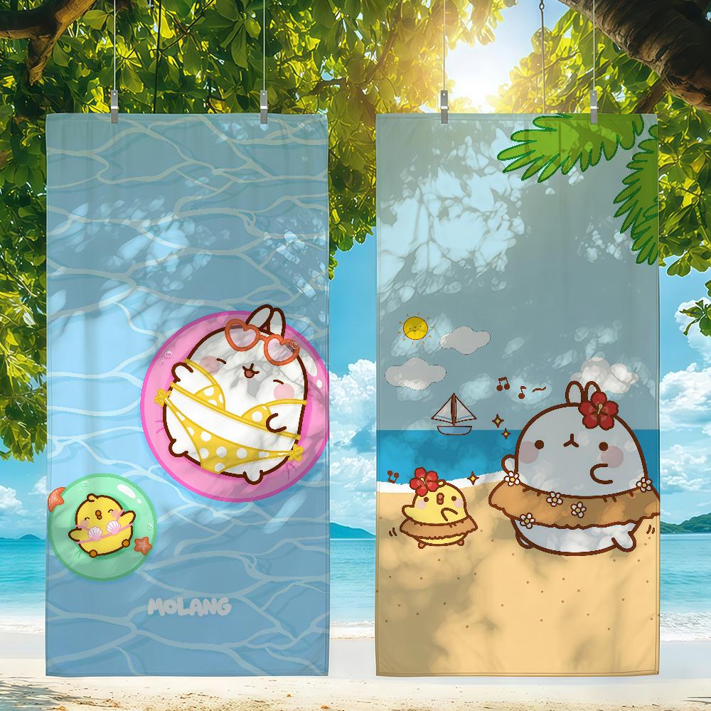 M-Molang CUTE Cartoon Towel Quick Drying Beach Towels Are Suitable For Swimming Pools Camping Yoga And The Gym
