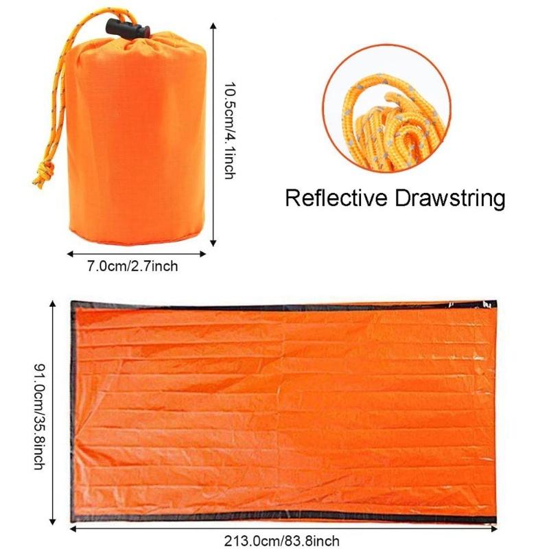 Emergency Survival Sleeping Bag Emergency Blanket Waterproof Portable Insulation Bags For Adventure Hiking Camping
