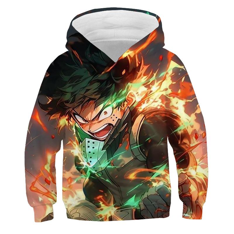My Hero Academia Hoodies Mode Jungen Mädchen Anime Pullover Manga Bakugou Katsuki Langarm Sweatshirt Kinder Freizeit Trainingsanzug