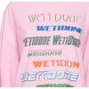 WE11DONE Rare Market Logo Print Color Block Dopamine Letter Rainbow Round Neck Sweatshirt Unisex Sweatshirt Pink WD-TT1-22-848-U-LP