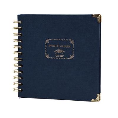 20 Sheets DIY Photo Album Square Spiral Bound Cardboard Cover Sketchbook Craft Diary Wedding Picture