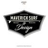 Maverick Surf & Design Maverick Surf & Design Signature Sticker St-001-msd-bk / Black Surf Sticker Car Decal