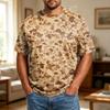 Camiseta Informal Transpirable Cómoda de Manga Corta con Cuello Redondo para Hombre Talla Grande Tejido Suave Top de Verano