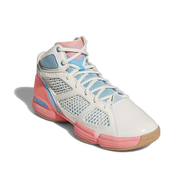 Adidas Adizero Rose 1.5 Restomod Off White Acid Red Men Sneakers Cream Bright-Cyan GY6487