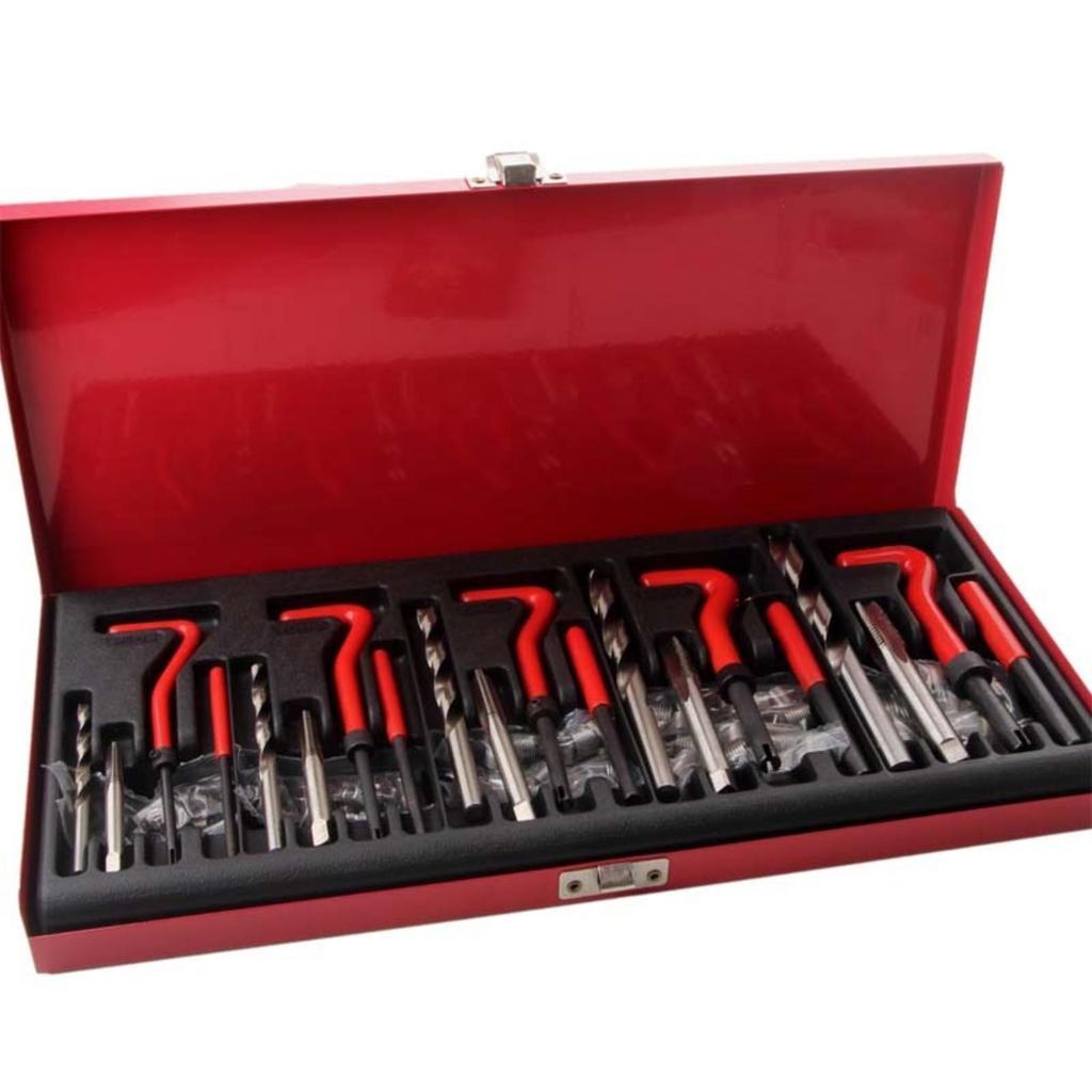 131 Pieces Thread Repair Kit Compact Rethreading Tool Set Sturdy for Workshop