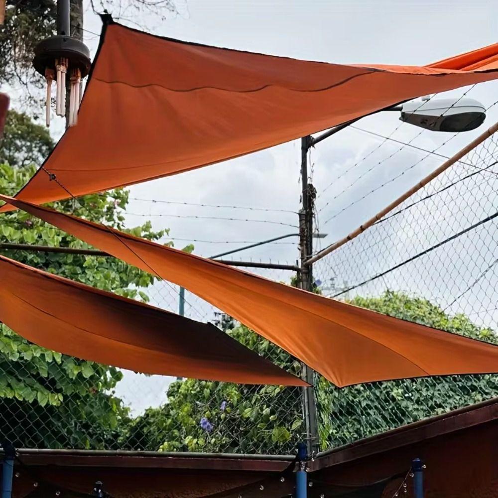 Triangle Triangle Sunshade With Ropes Outdoor Canopy Sun Protection Awning Shade Cloth  Pool Area